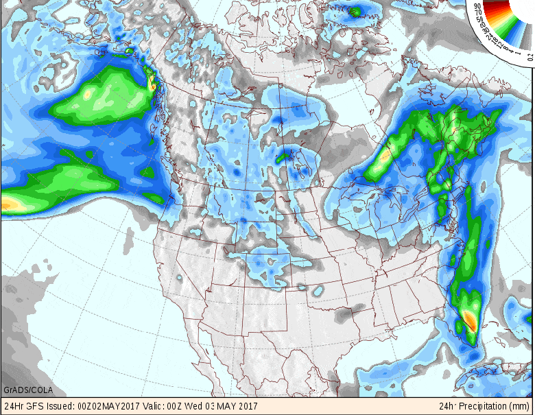 GFS_América del Norte_Precipitaciones
